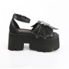 Demonia ASHES-11 Black Vegan Chunky Women Sandal