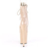 Pleaser FLAMINGO-1021 Nude Patent Women's Ankle Boots