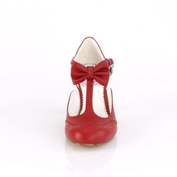 Pin Up Couture FLAPPER-11 Red Vegan Leather Sale Women