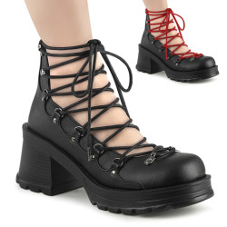 Demonia BRATTY-32 Black Women Chunky Platform Shoes