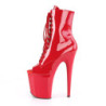 Pleaser FLAMINGO-1021 Red Patent Ankle High Boots Women