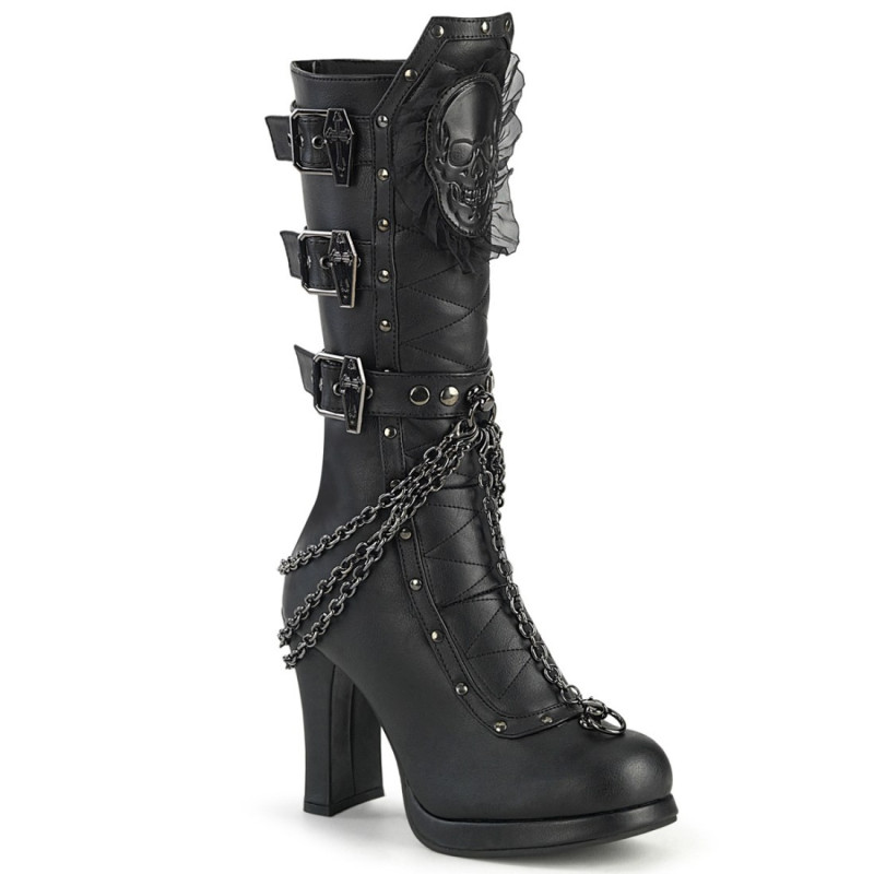 Demonia CRYPTO-67 Black Vegan Leather Sale Women