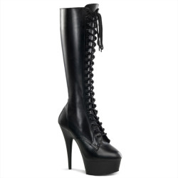 Pleaser DELIGHT-2023 Black Vegan Leather Sale Women