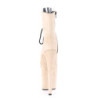 Pleaser FLAMINGO-1021FS Beige Vegan Suede Ankle Boots