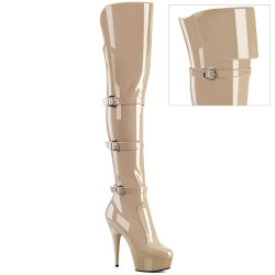 Pleaser DELIGHT-3018 Nude Patent Sale Women