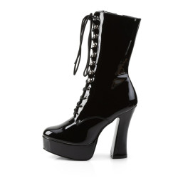Pleaser ELECTRA-1020 Black Patent Women's Ankle Boots