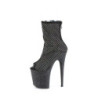 Pleaser FLAMINGO-1031GM Black Fabric Strass Mesh Sale