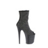 Pleaser FLAMINGO-1031GM Black Fabric Strass Mesh Sale