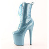 Pleaser FLAMINGO-1040GP Baby Blue Glitter Patent Boots