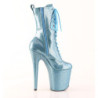 Pleaser FLAMINGO-1040GP Baby Blue Glitter Patent Boots