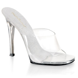Fabulicious GALA-01 Transparent Lucite Mules Women
