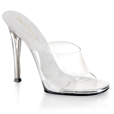 Fabulicious GALA-01 Transparent Lucite Mules Women