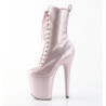 Pleaser FLAMINGO-1040GP Blush Pink Glitter Patent Boots