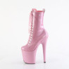 Pleaser FLAMINGO-1040GP Rose Glitter Patent Ankle Boots