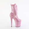 Pleaser FLAMINGO-1040GP Rose Glitter Patent Ankle Boots