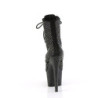 Pleaser ADORE-1020RM Black Vegan Suede Strass Mesh Boots