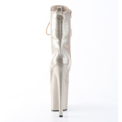 Pleaser FLAMINGO-1040GP Champagne Glitter Patent Boots