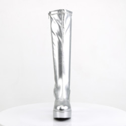 Funtasma EXOTICA-2000 Silver 70s Platform Abba Boots