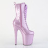 Pleaser FLAMINGO-1040GP Lila Glitter Patent Ankle Boots