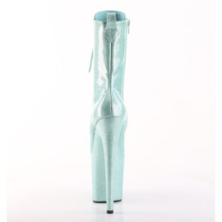 Pleaser FLAMINGO-1040GP Mint Glitter Patent Ankle Boots