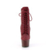 Pleaser ADORE-1020RM Burgundy Vegan Suede Strass Mesh