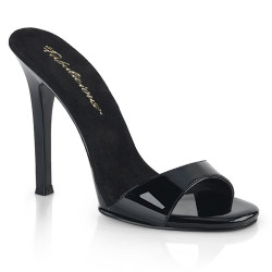 Fabulicious GALA-01S Black Patent High Heeled Mules