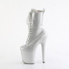 Pleaser FLAMINGO-1040GP Silver Glitter Patent Boots