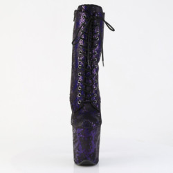 Pleaser FLAMINGO-1040SPF Purple Metallic Snake Print