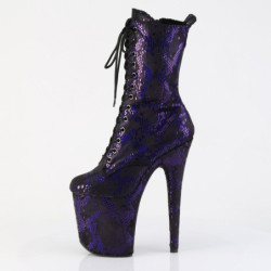 Pleaser FLAMINGO-1040SPF Purple Metallic Snake Print
