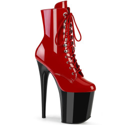 Pleaser FLAMINGO-1020 Red Patent Black Sale Women