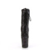 Pleaser FLAMINGO-1040SPF Black Metallic Snake Print