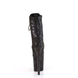 Pleaser FLAMINGO-1040SPF Black Metallic Snake Print