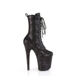 Pleaser FLAMINGO-1040SPF Black Metallic Snake Print