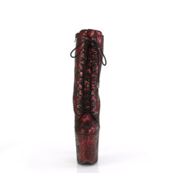 Pleaser FLAMINGO-1040SPF Red Metallic Snake Print Fabric