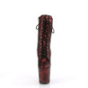Pleaser FLAMINGO-1040SPF Red Metallic Snake Print Fabric
