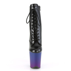 Pleaser FLAMINGO-1020BP Black Vegan Leather Blue Purple