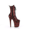 Pleaser FLAMINGO-1040SPF Red Metallic Snake Print Fabric