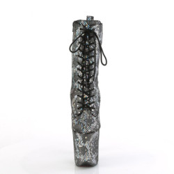 Pleaser FLAMINGO-1040SPF Silver Metallic Hologram Snake