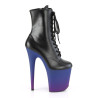 Pleaser FLAMINGO-1020BP Black Vegan Leather Blue Purple