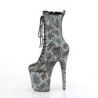 Pleaser FLAMINGO-1040SPF Silver Metallic Hologram Snake