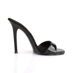 Fabulicious GALA-01S Black Patent High Heeled Mules