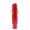 Pleaser ADORE-1020RM Red Vegan Suede Strass Mesh Sale