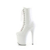 Pleaser FLAMINGO-1040TT Blush White Patent Ankle Boots