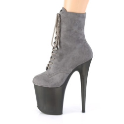 Pleaser FLAMINGO-1020FST Grey Vegan Suede Sale Women
