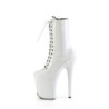 Pleaser FLAMINGO-1040TT Black White Patent Ankle Boots