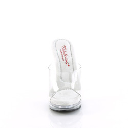 Fabulicious GLORY-501 Transparent High Heeled Mules