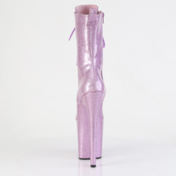 Pleaser FLAMINGO-1041GP Lila Glitter Patent Ankle Boots