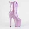 Pleaser FLAMINGO-1041GP Lila Glitter Patent Ankle Boots