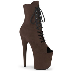 Pleaser FLAMINGO-1021FS Mocha Vegan Suede Sale Women