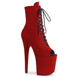Pleaser FLAMINGO-1021FS Red Vegan Suede Sale Women